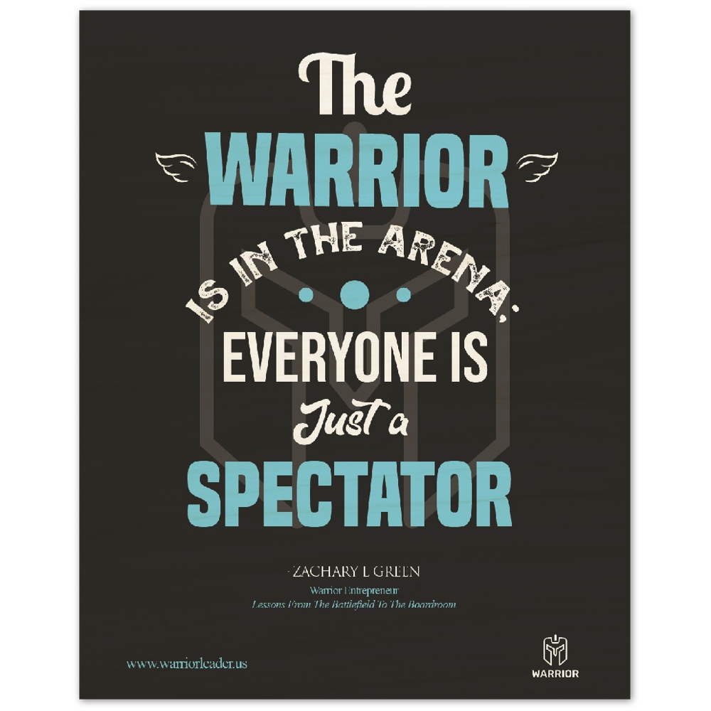The Warrior is in the Arena by Zachary Green Wood Prints