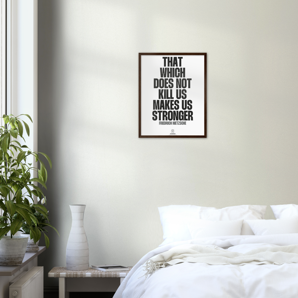 Warrior Head Friedrich Nietzsche Quotes Classic Matte Paper Wooden Framed Poster