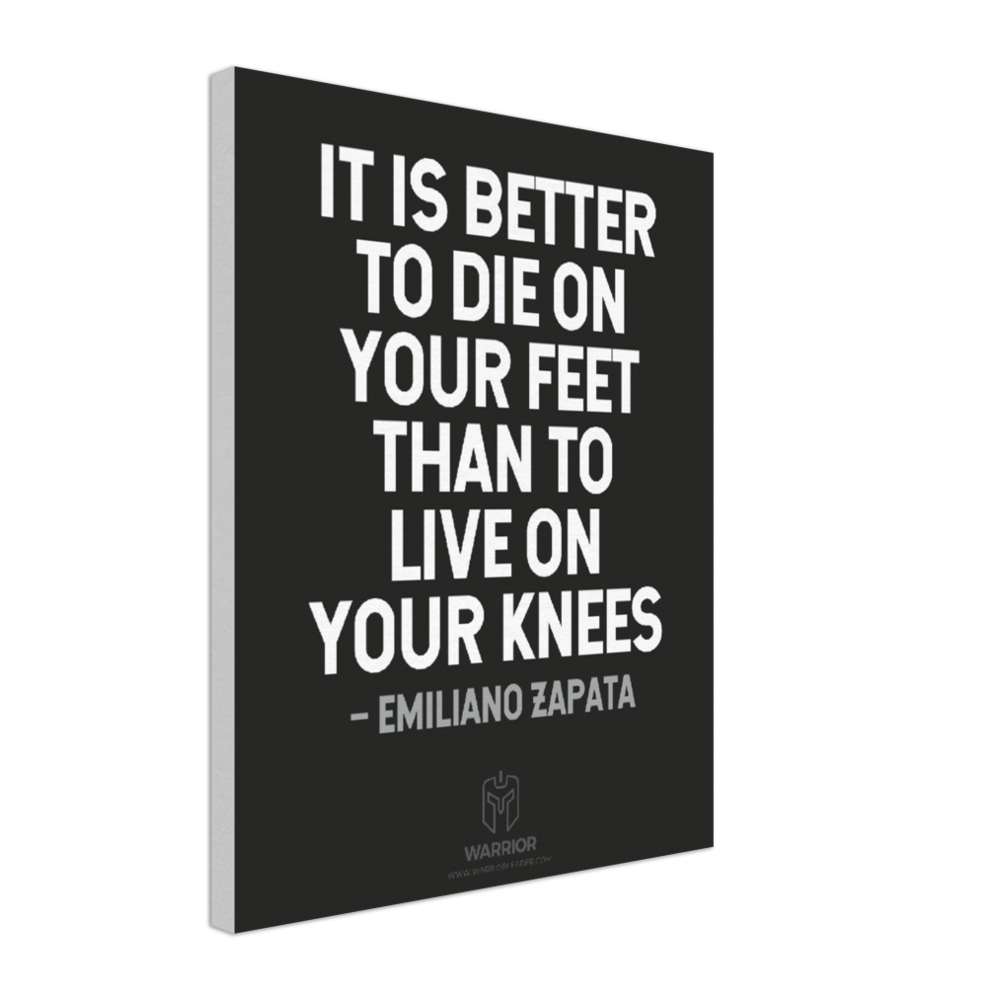 Warrior Head Quotes by Emiliano Zapata Canvas