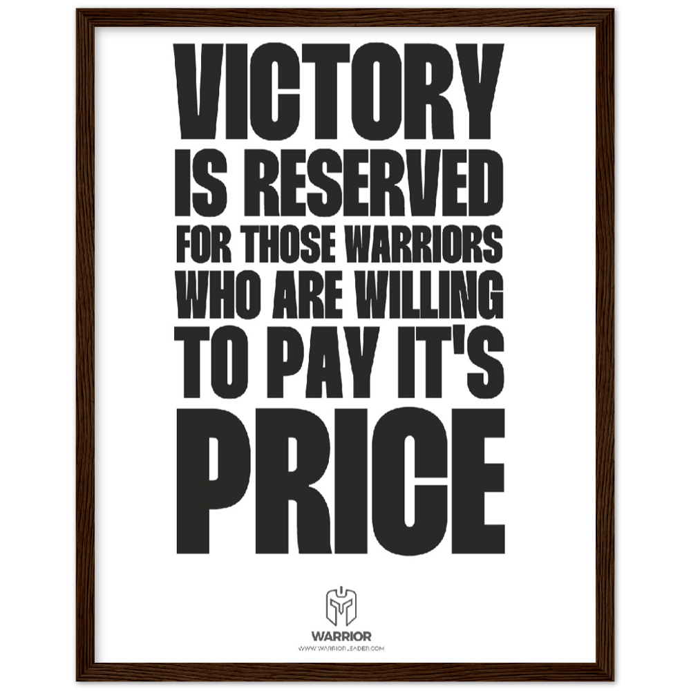 Victory is Reserved by Warrior Head Classic Matte Paper Wooden Framed Poster