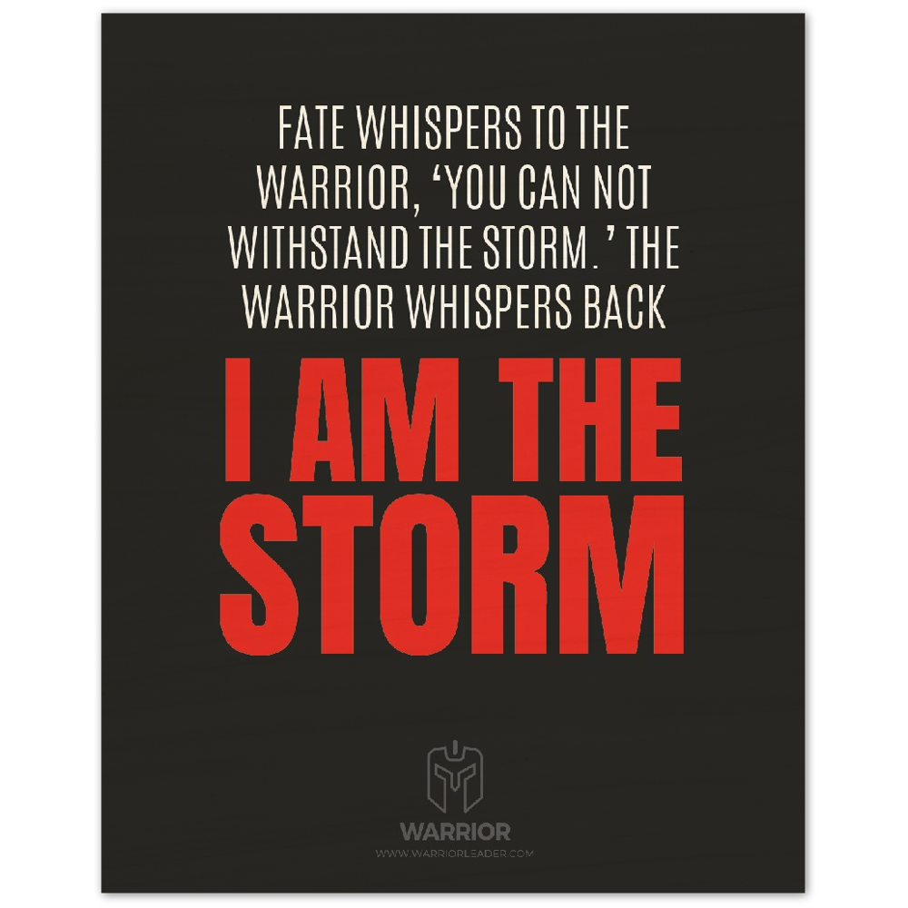 I am the Storm from Warrior Head Wood Prints
