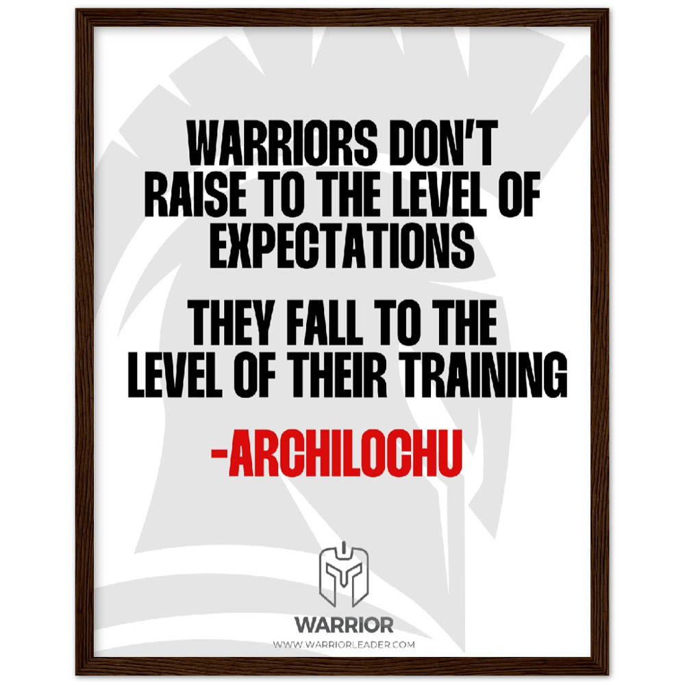 Warrior Quotes by Archilochu Classic Matte Paper Wooden Framed Poster