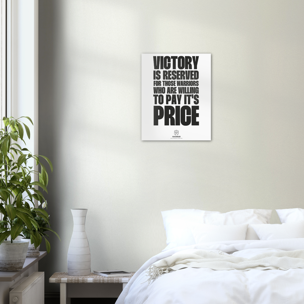 Victory is Reserved by Warrior Head Aluminum Print