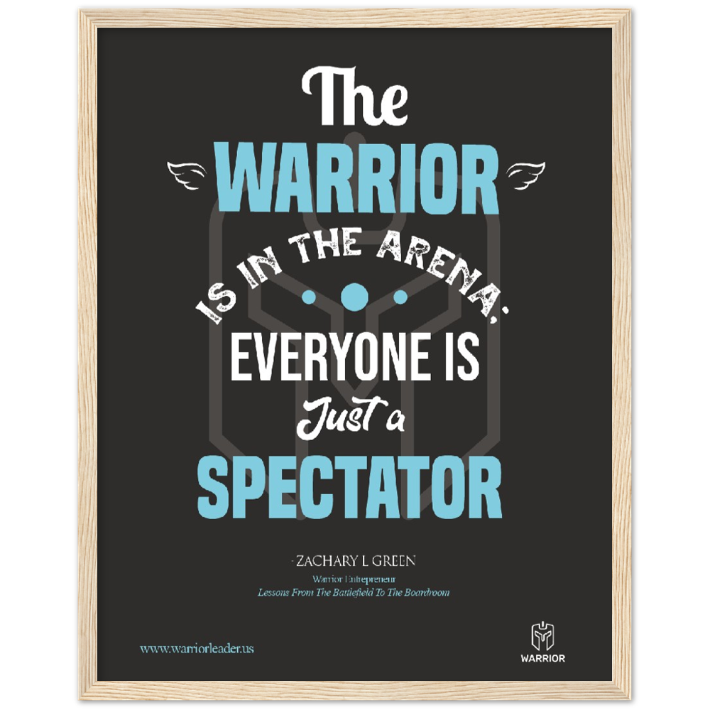 The Warrior is in the Arena by Zachary Green Classic Matte Paper Wooden Framed Poster