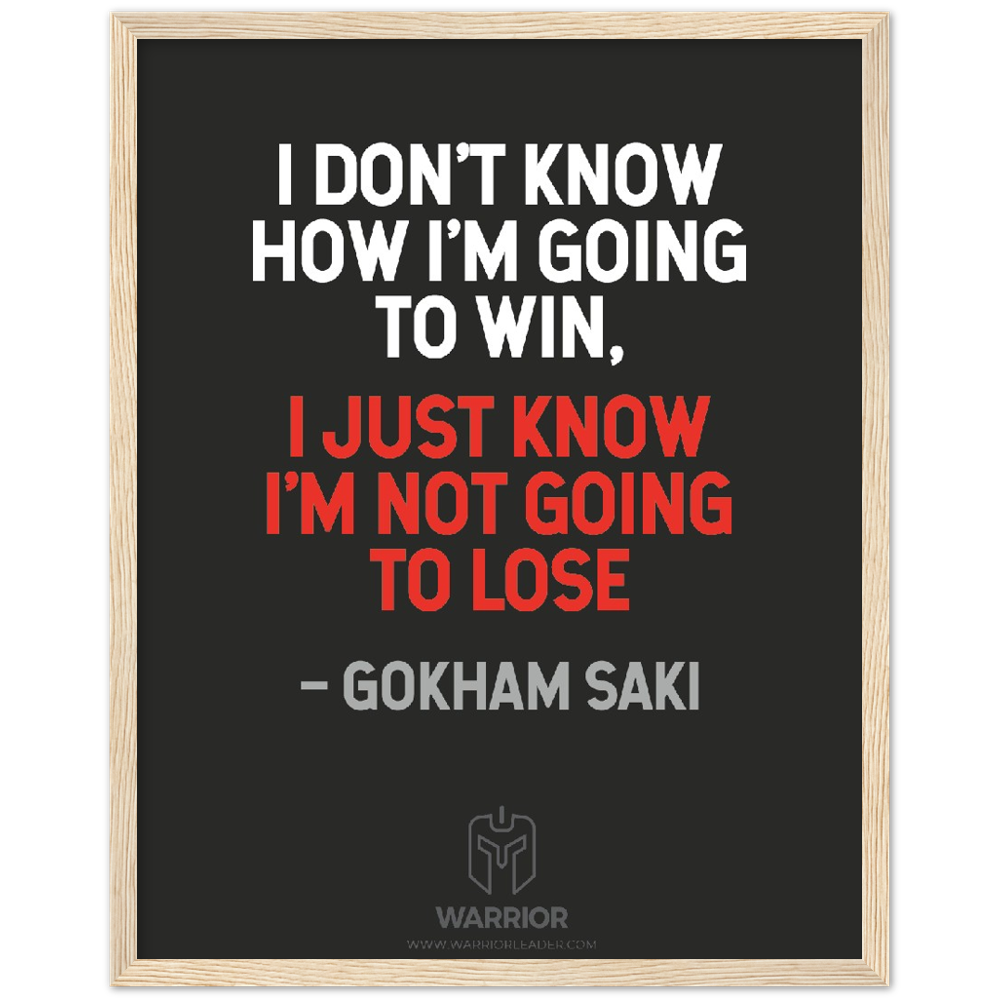 I don&#39;t Know How I&#39;m Going to Win by Gokham Saki Classic Matte Paper Wooden Framed Poster
