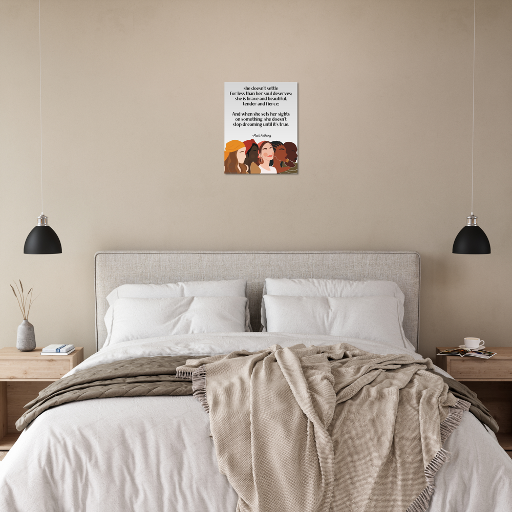 She Doesn&#39;t Settle for Less than Her Soul Deserves - Mark Anthony Classic Matte Paper Poster