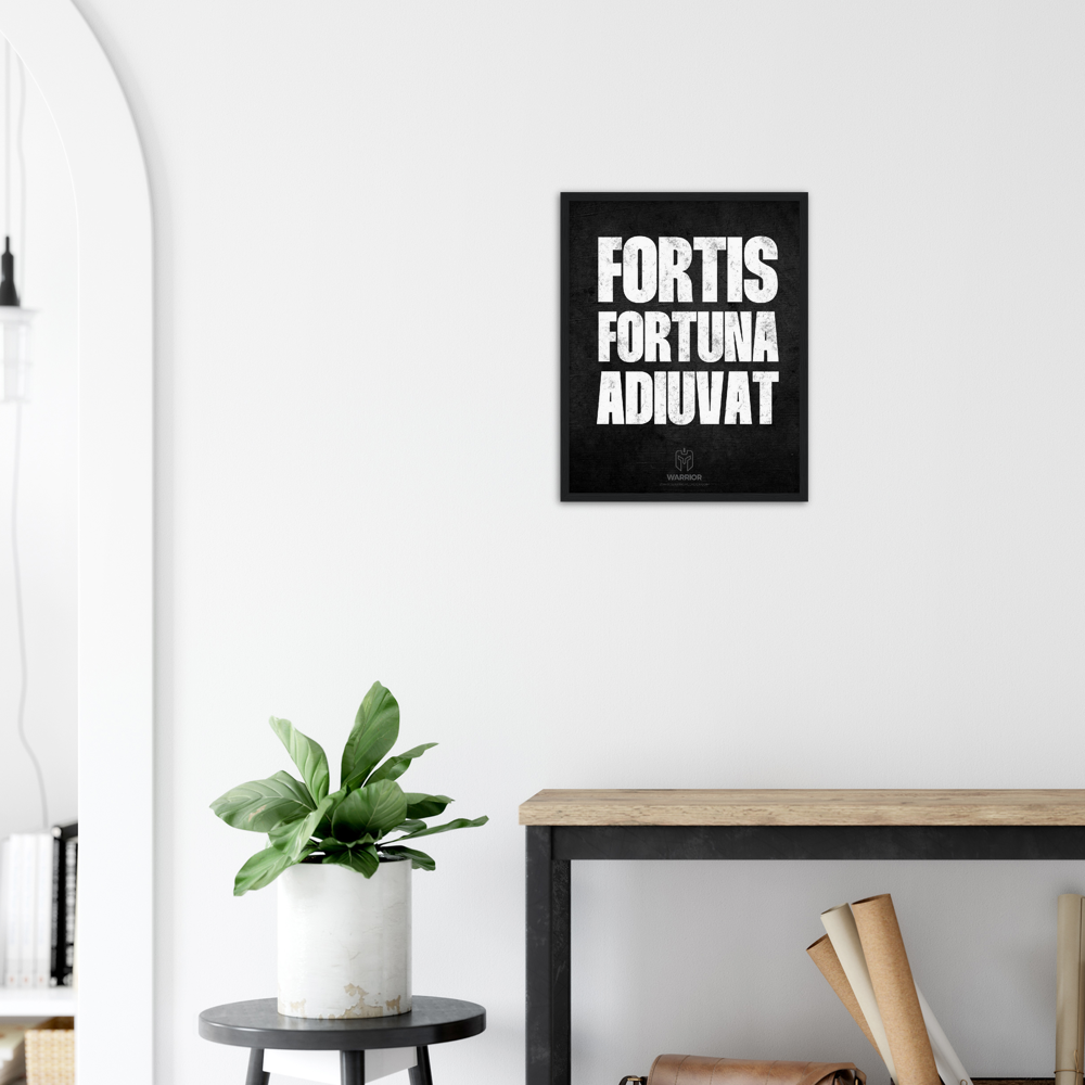 Fortis Fortuna Adiuvat Classic Matte Paper Wooden Framed Poster
