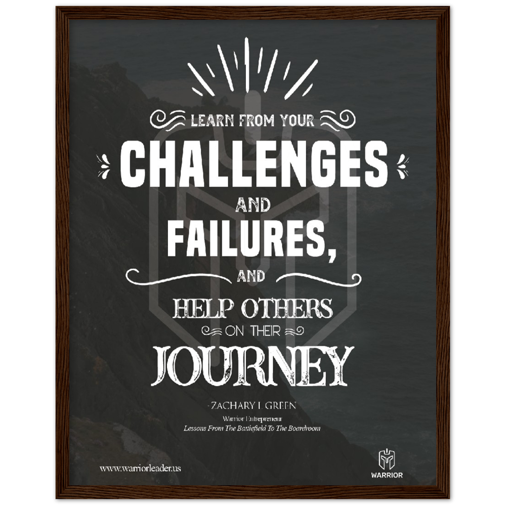 Challenges, Failures and Journey by Zachary Green Classic Matte Paper Wooden Framed Poster