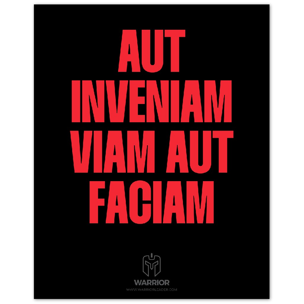 Aut Inveniam Viam Aut Faciam Warrior Head Aluminum Print