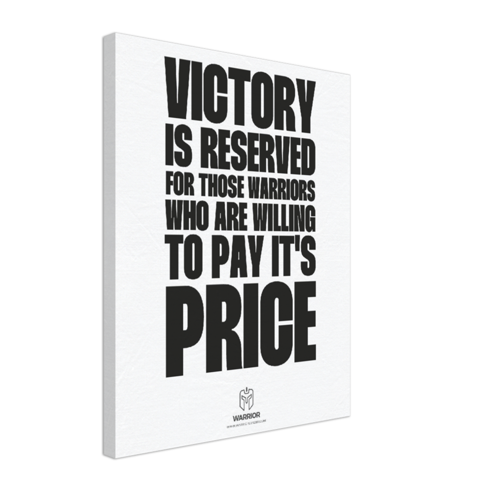 Victory is Reserved by Warrior Head Canvas