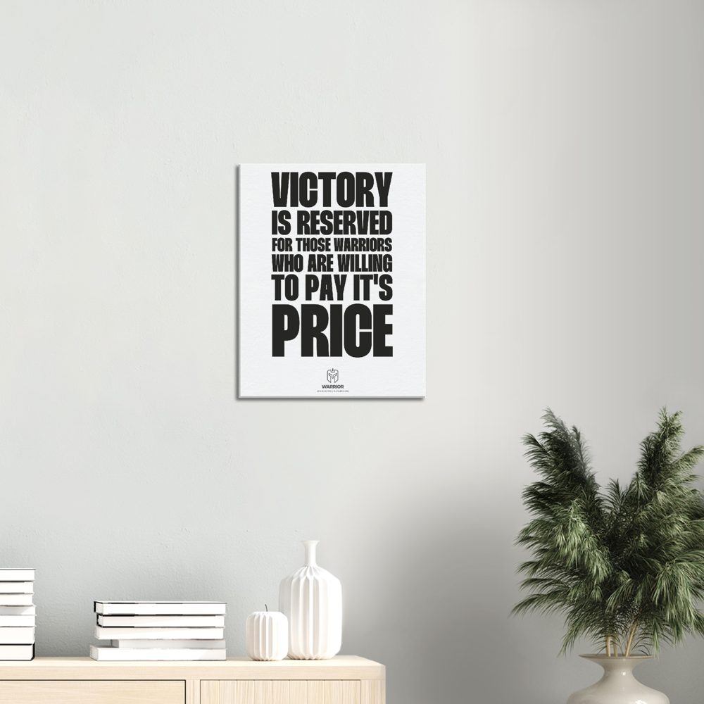 Victory is Reserved by Warrior Head Canvas