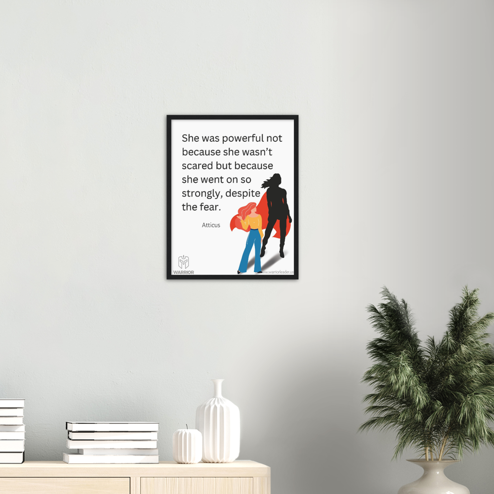 Warrior Head Girl with cape by Atticus Classic Matte Paper Wooden Framed Poster