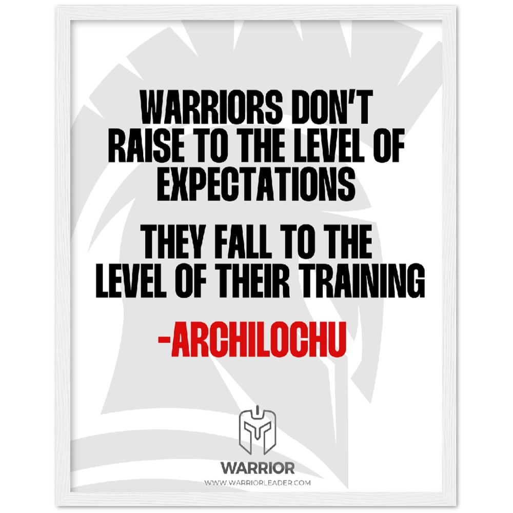Warrior Quotes by Archilochu Classic Matte Paper Wooden Framed Poster