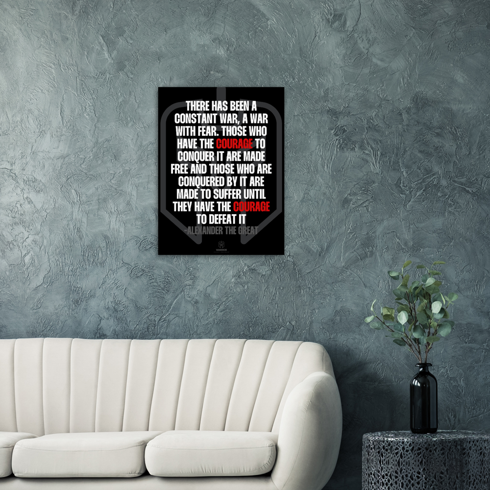 The Meaning of Courage by Alexander the Great Aluminum Print