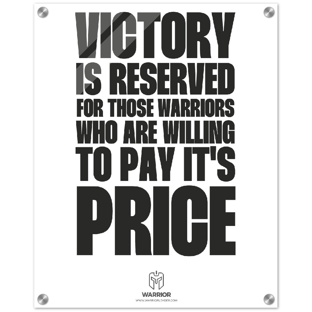 Victory is Reserved by Warrior Head Acrylic Print