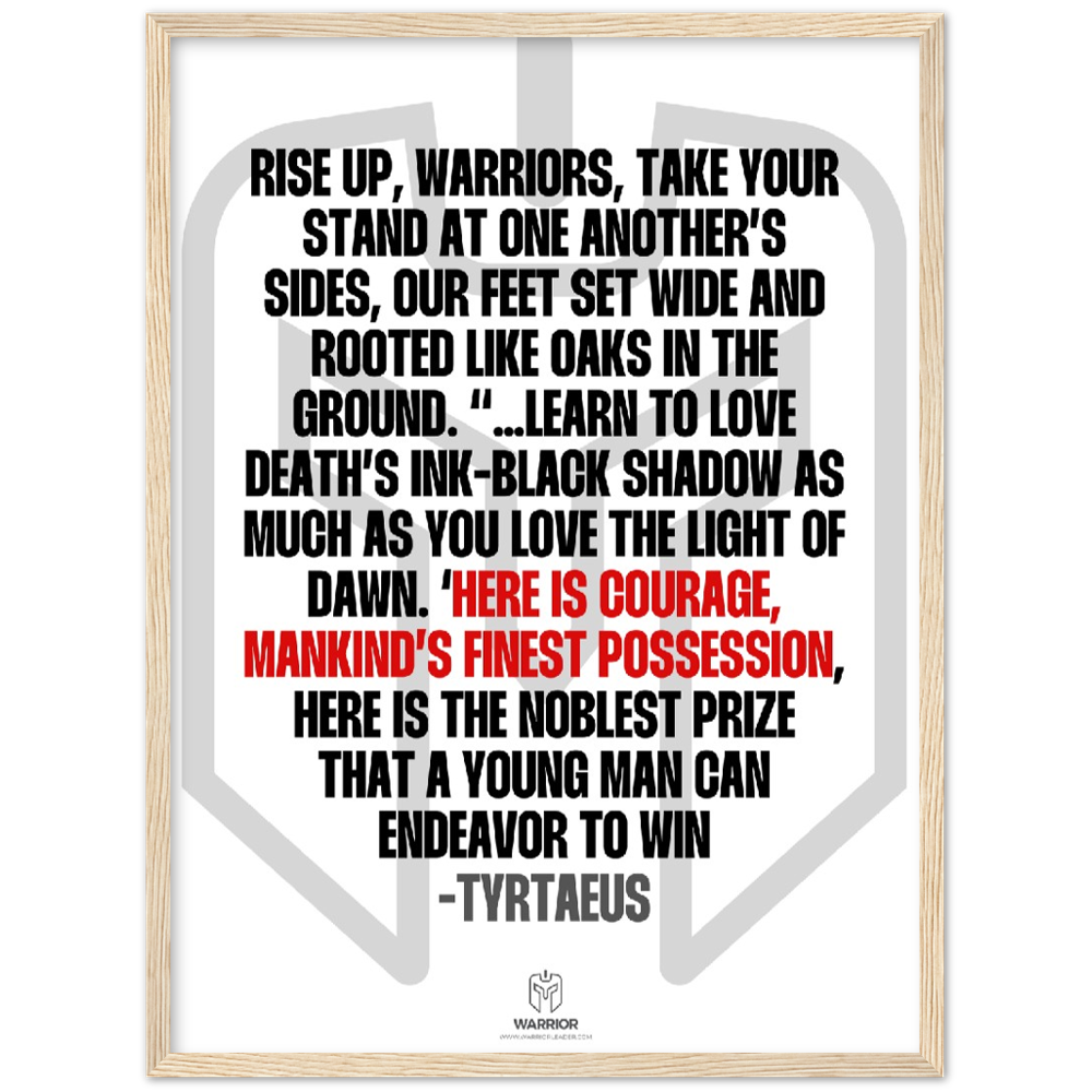 Rise Up Warriors by Tyrtaeus Classic Matte Paper Wooden Framed Poster