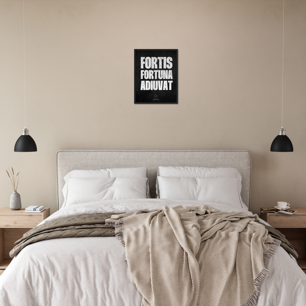 Fortis Fortuna Adiuvat Classic Matte Paper Wooden Framed Poster