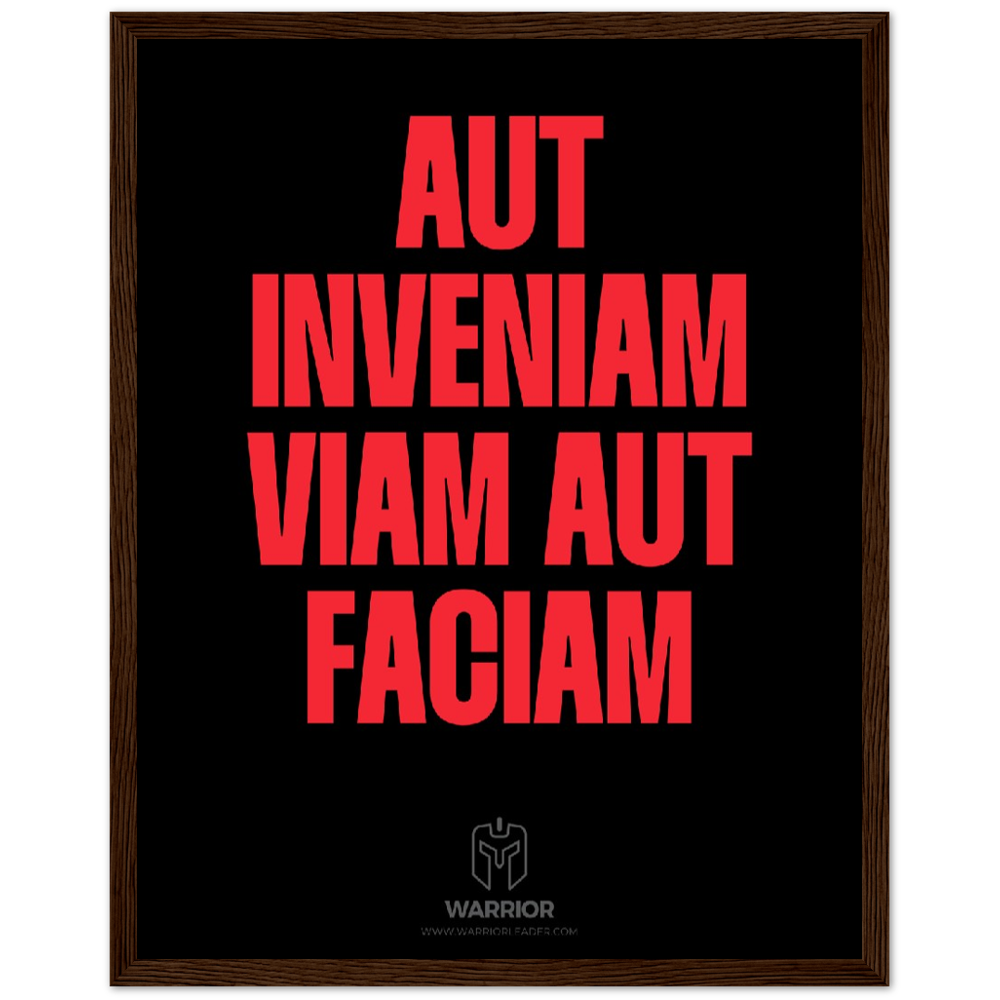 Aut Inveniam Viam Aut Faciam Warrior Head Classic Matte Paper Wooden Framed Poster