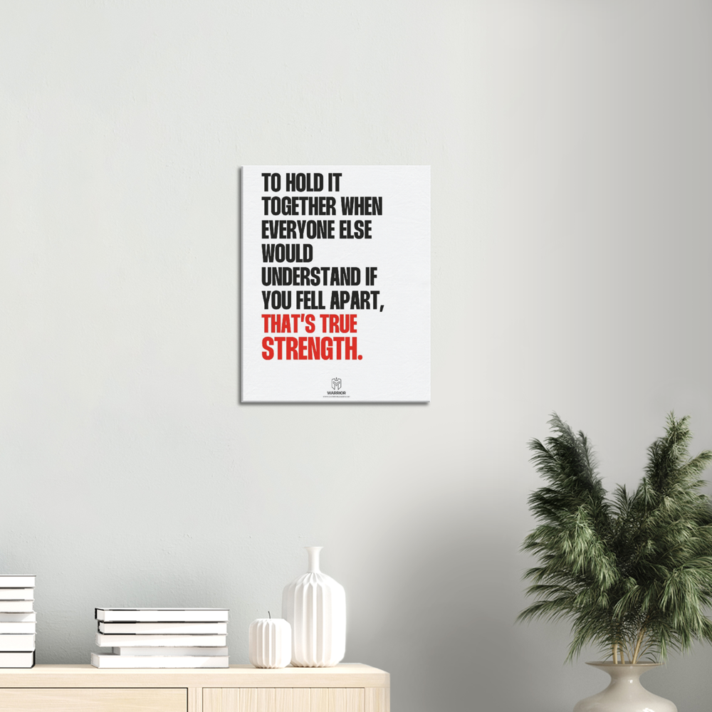 True Strength Quote from Warrior Head Canvas