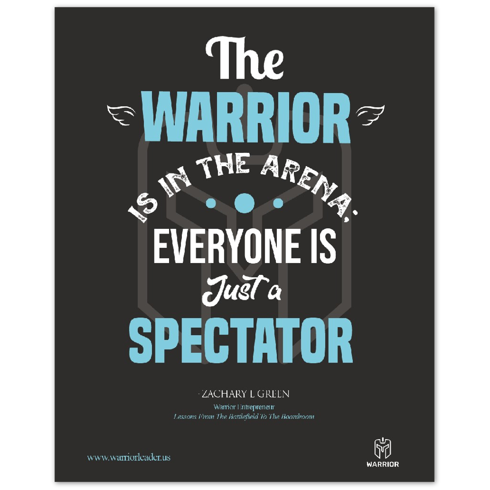 The Warrior is in the Arena by Zachary Green Aluminum Print