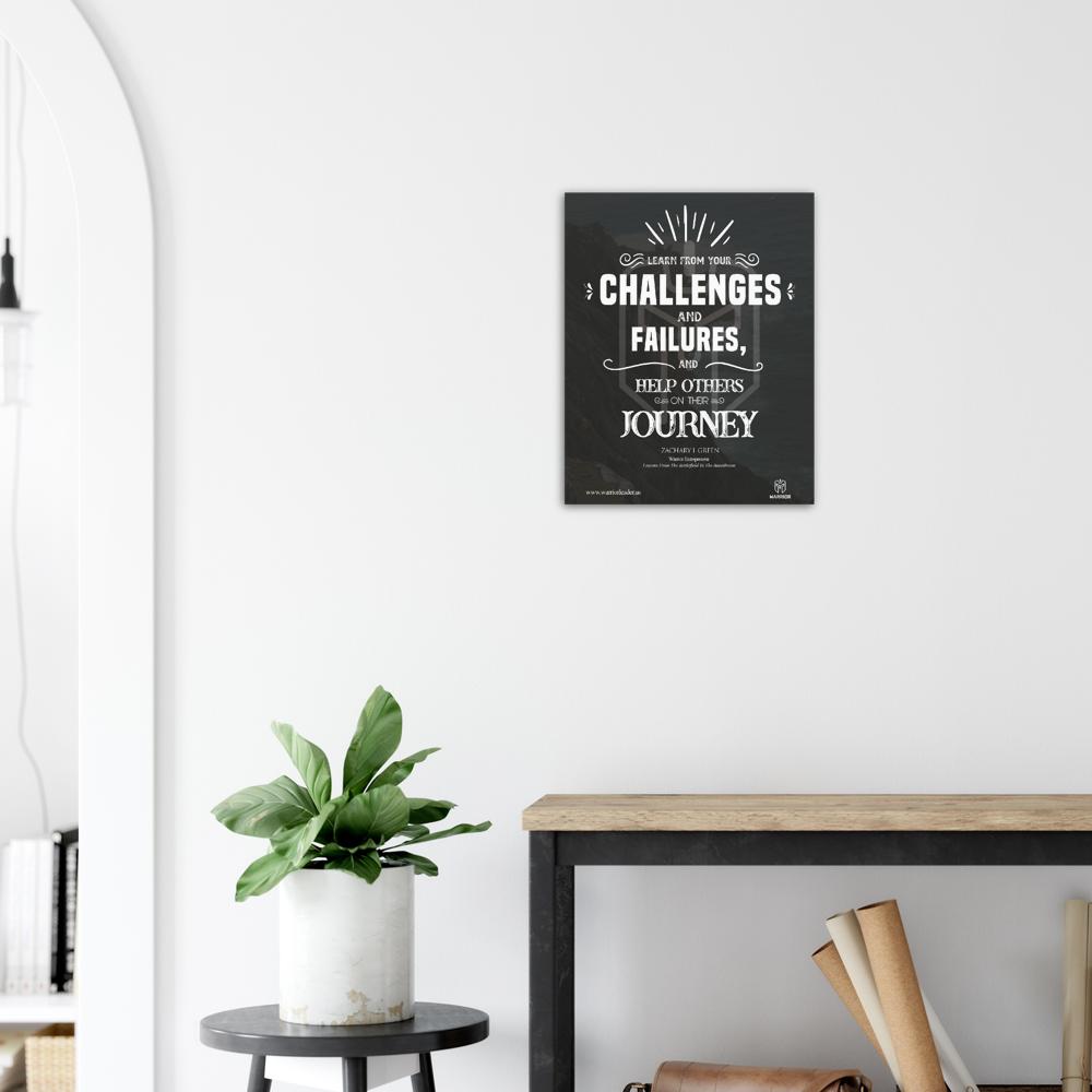 Challenges, Failures and Journey by Zachary Green Aluminum Print