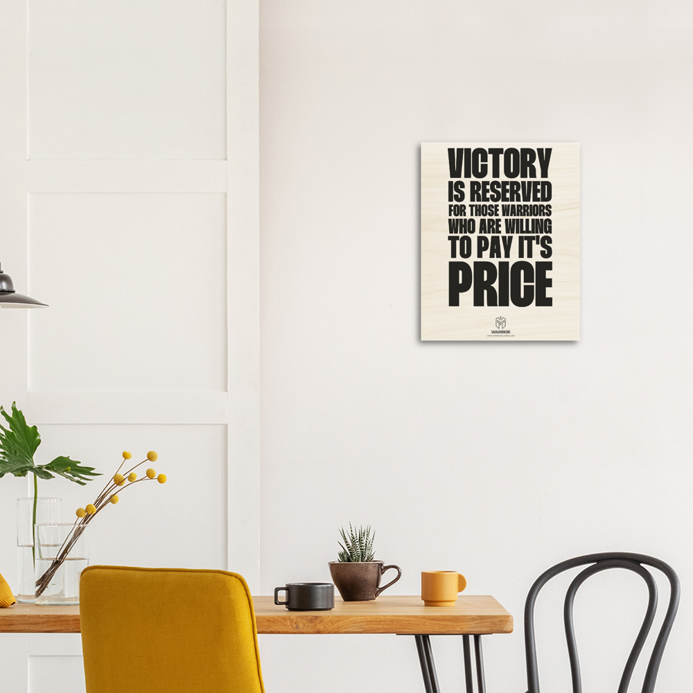 Victory is Reserved by Warrior Head Wood Prints