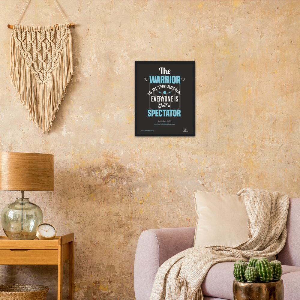 The Warrior is in the Arena by Zachary Green Classic Matte Paper Wooden Framed Poster