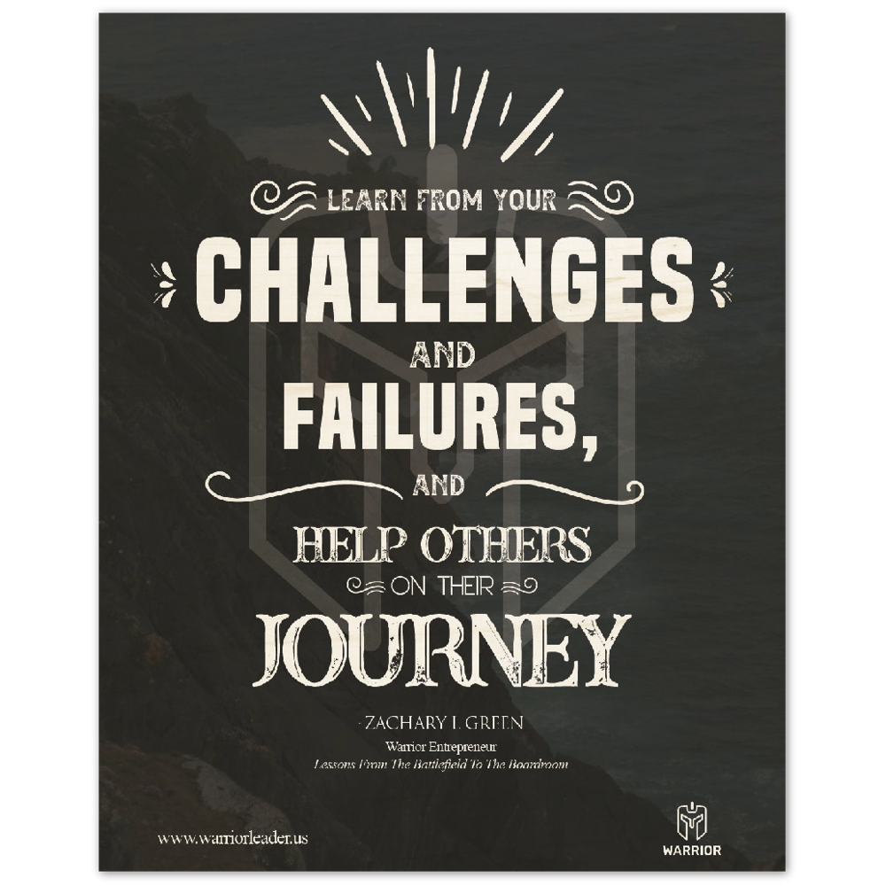 Challenges, Failures and Journey by Zachary Green Wood Prints