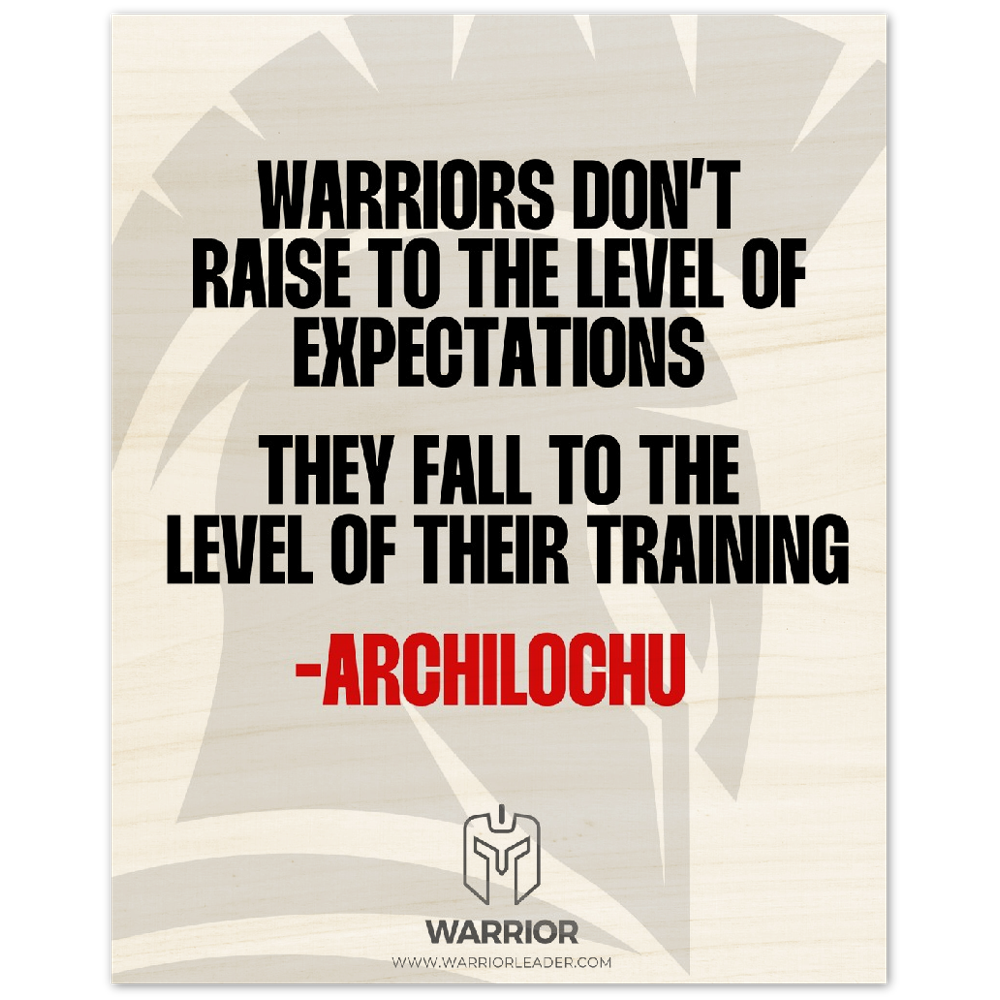 Warrior Quotes by Archilochu Wood Prints