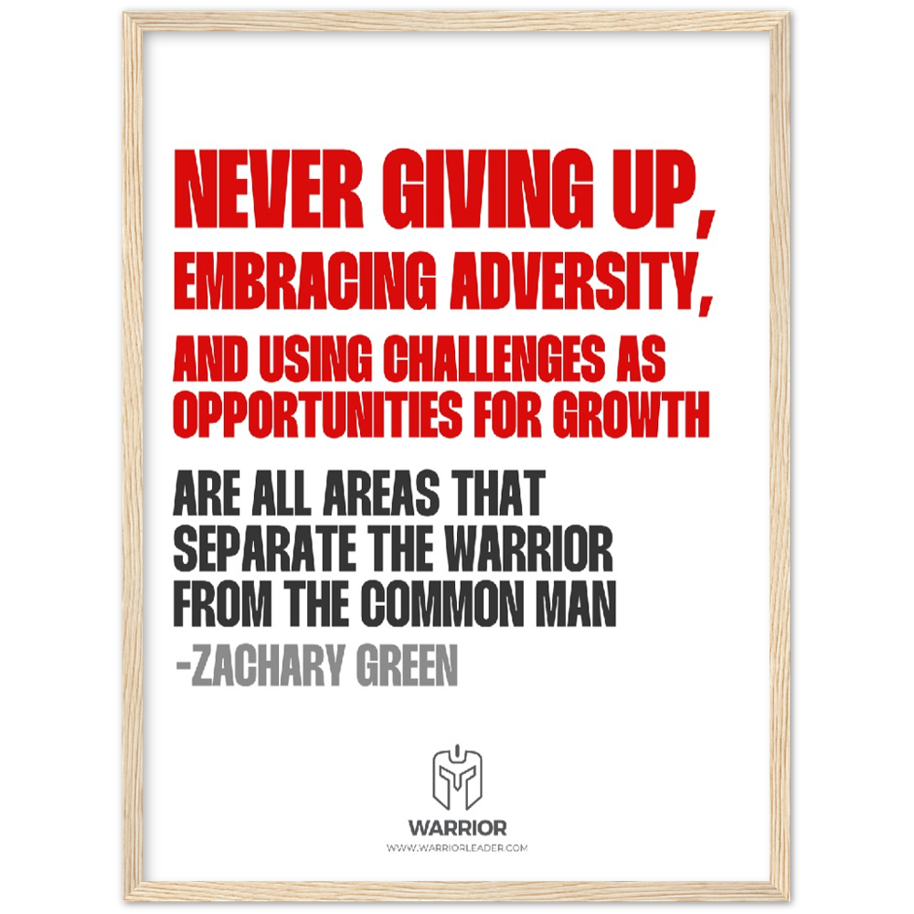 Never Giving Up by Zachary Green Classic Matte Paper Wooden Framed Poster