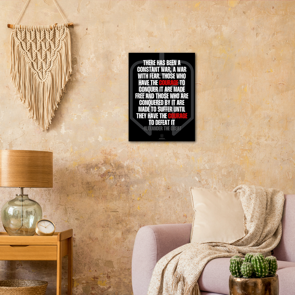 The Meaning of Courage by Alexander the Great Aluminum Print