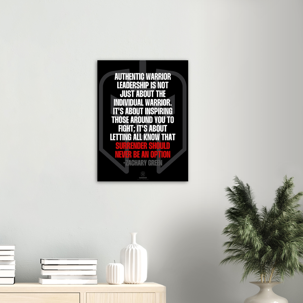 Surrender Should Never Be an Option by Zachary Green Aluminum Print