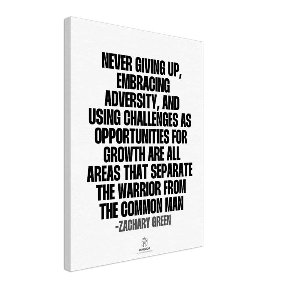 Never Giving Up by Zachary Green Quotes Canvas