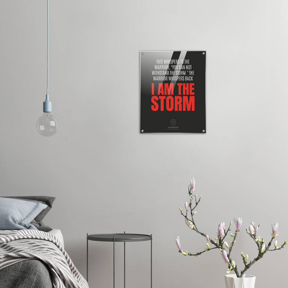 I am the Storm from Warrior Head Acrylic Print