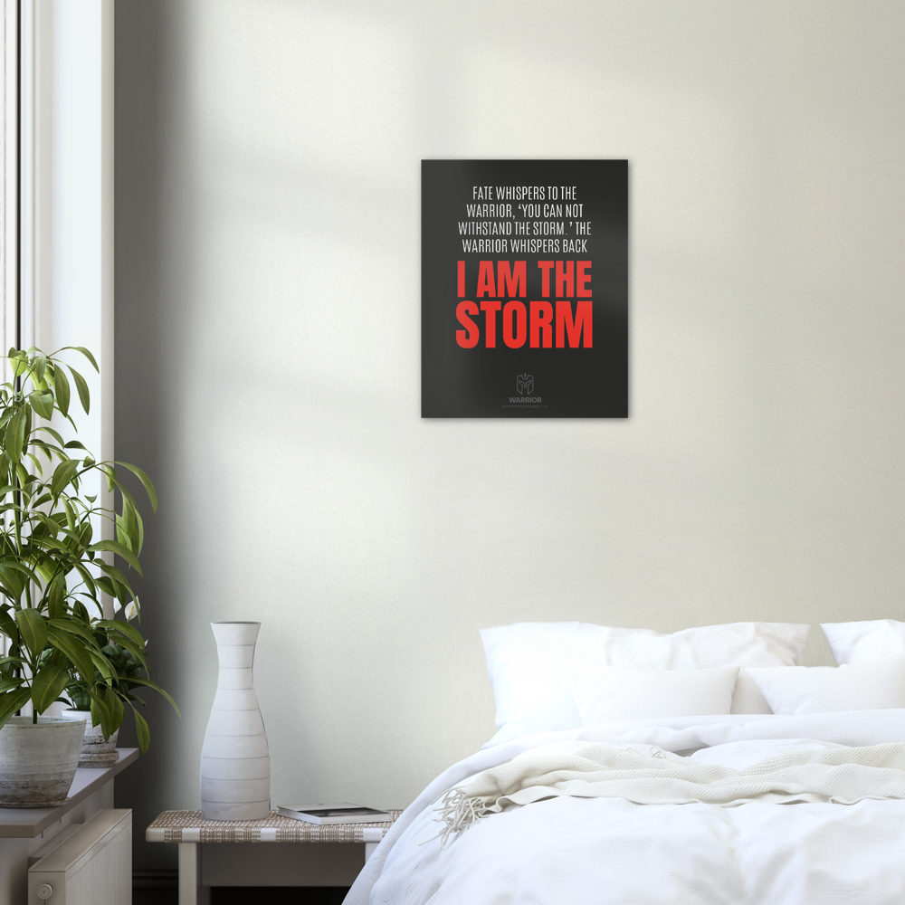 I am the Storm from Warrior Head Aluminum Print