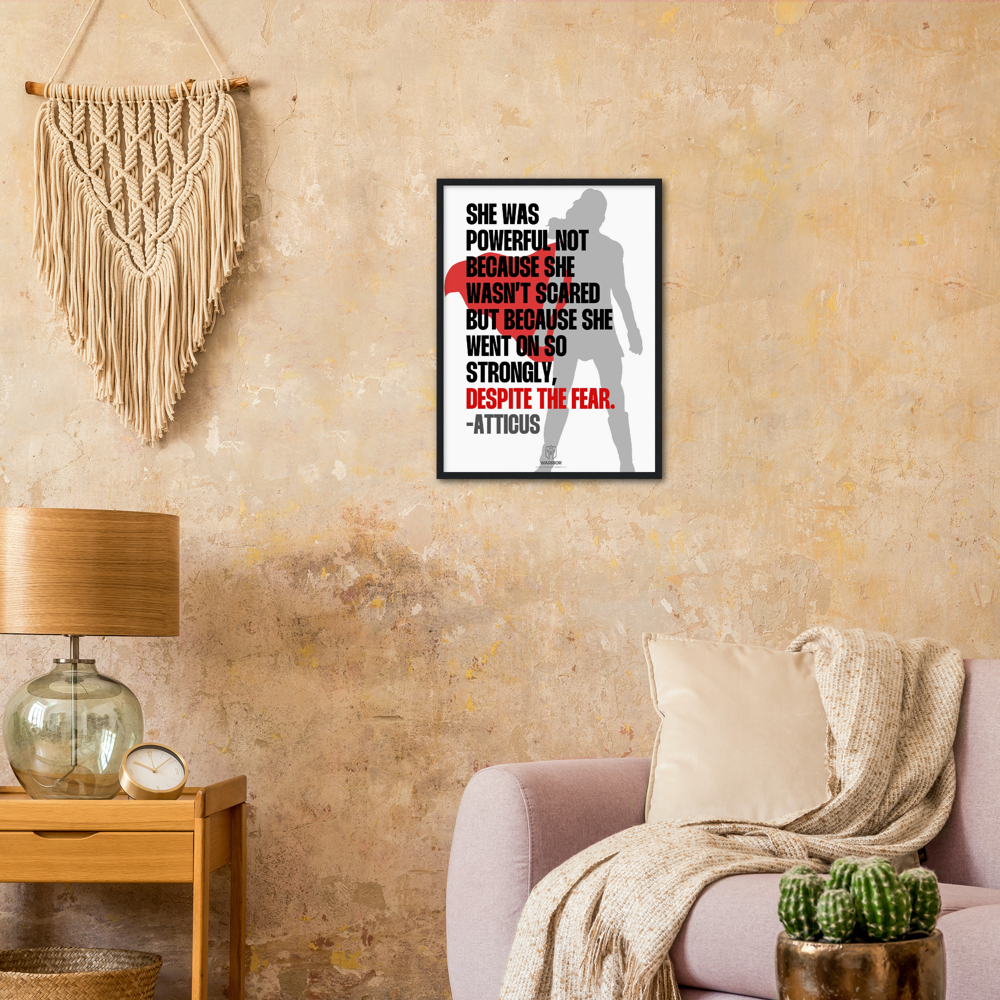 SHE is a Girl Power by Atticus Matte Paper Wooden Framed Poster
