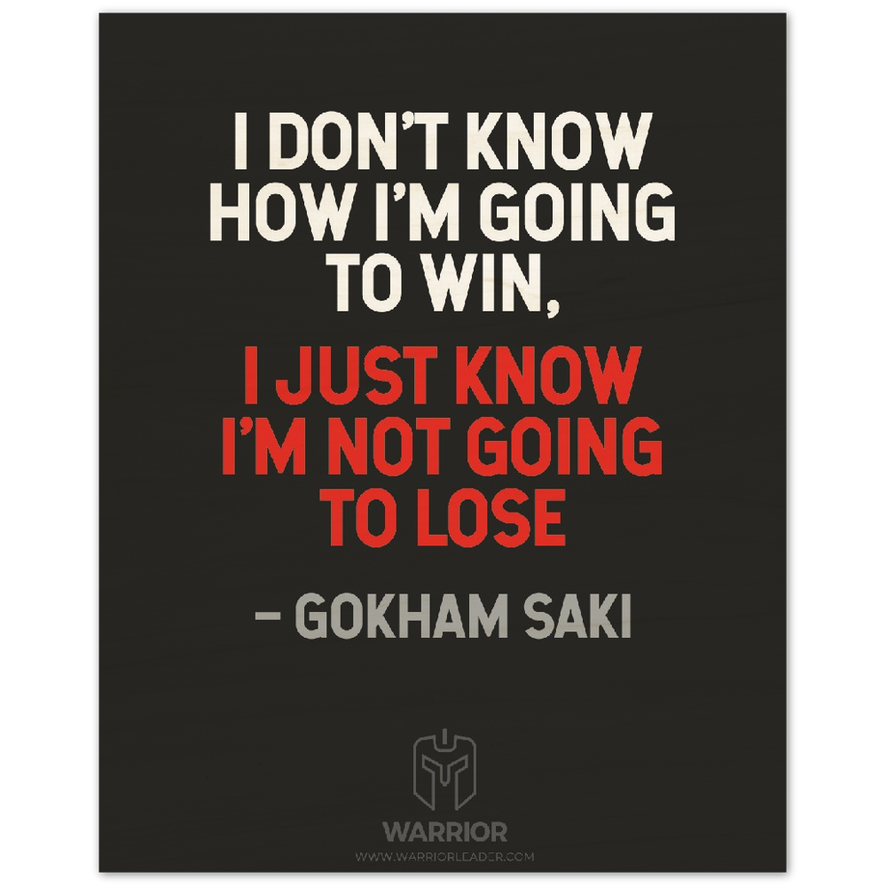 I don&#39;t Know How I&#39;m Going to Win by Gokham Saki Wood Prints