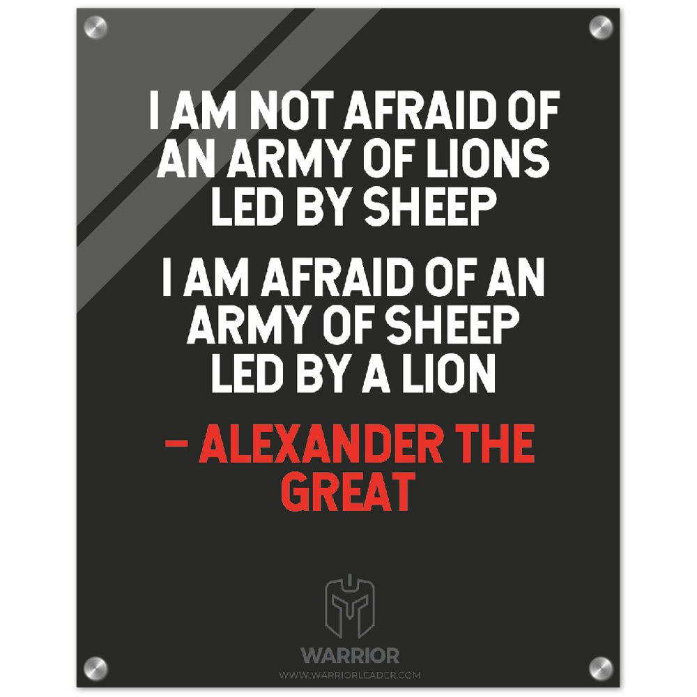 Warrior Head Alexander the Great Quotes Acrylic Print