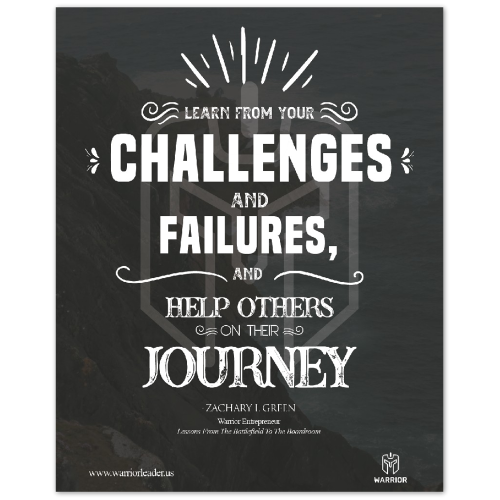 Challenges, Failures and Journey by Zachary Green Aluminum Print