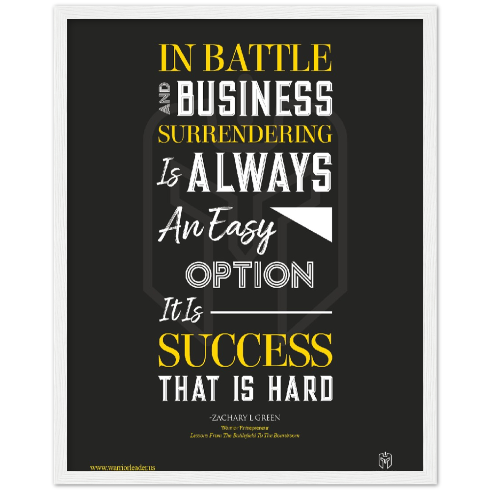 Lessons from The Battlefield To The Boardroom by Zachary Green Classic Matte Paper Wooden Framed Poster