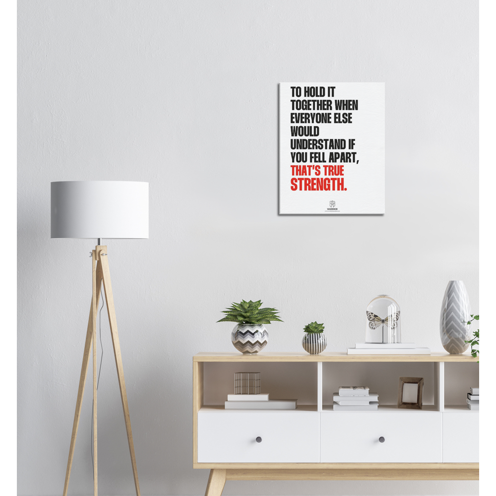 True Strength Quote from Warrior Head Canvas