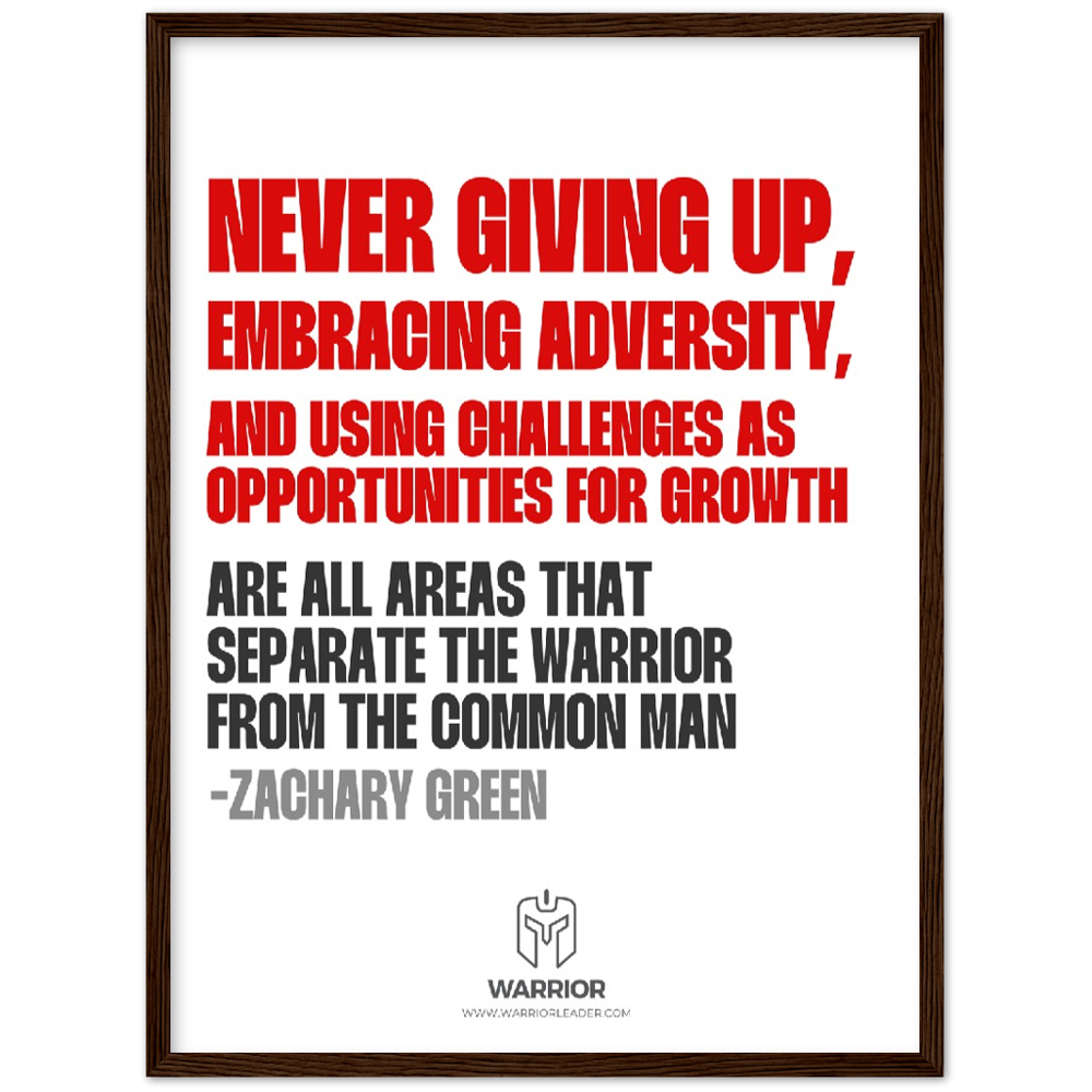 Never Giving Up by Zachary Green Classic Matte Paper Wooden Framed Poster