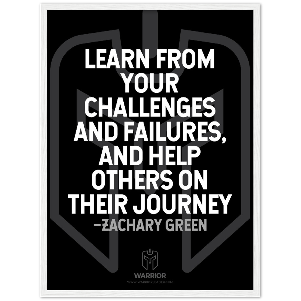 Learn from the Challenges from Zachary Green Classic Matte Paper Wooden Framed Poster