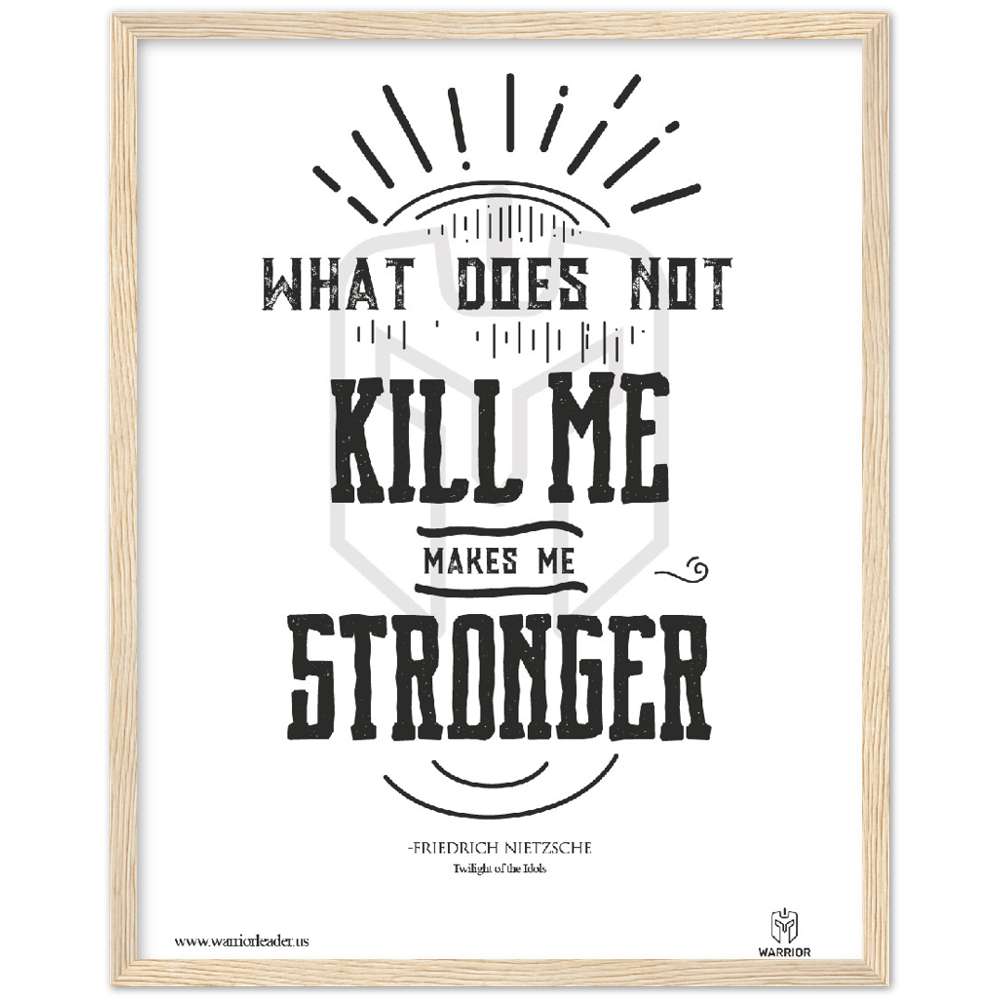 Twilight of the Idols Kill Me makes Me Stronger by Friedrich Nietzsche Classic Matte Paper Wooden Framed Poster
