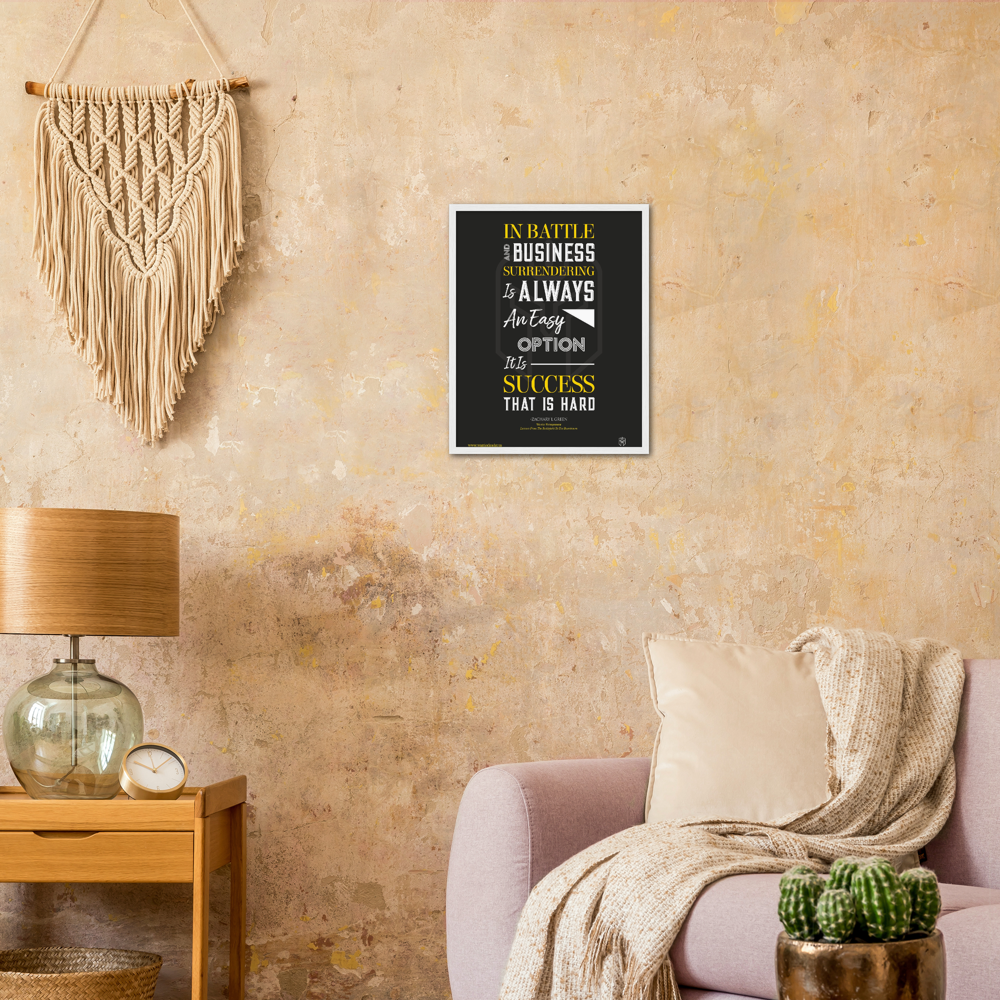 Lessons from The Battlefield To The Boardroom by Zachary Green Classic Matte Paper Wooden Framed Poster