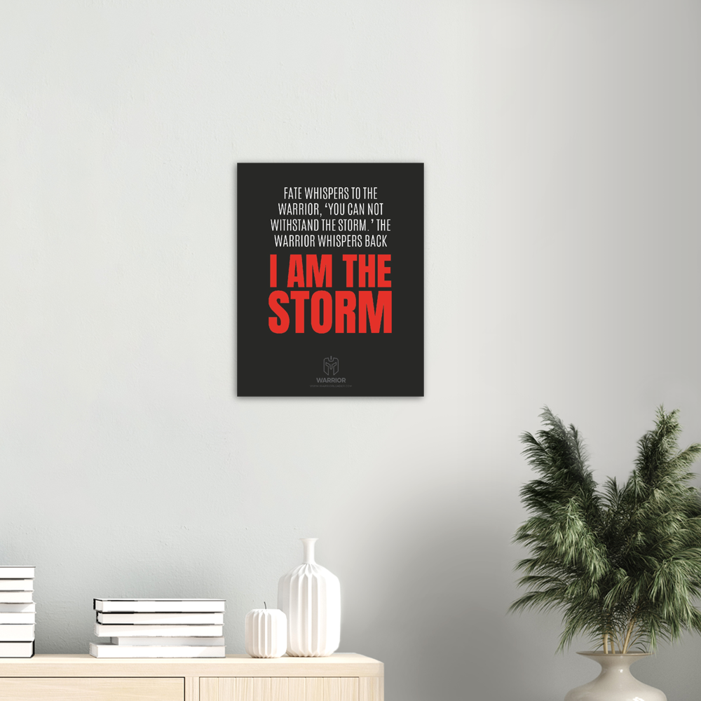 I am the Storm from Warrior Head Aluminum Print
