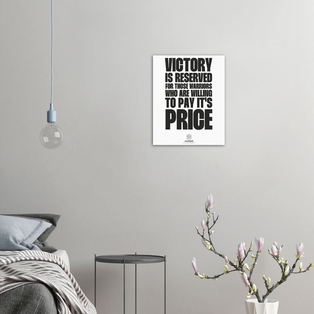 Victory is Reserved by Warrior Head Aluminum Print