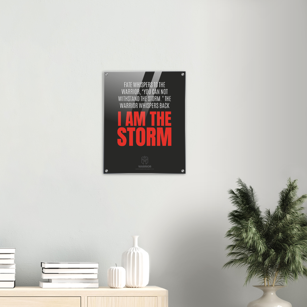 I am the Storm from Warrior Head Acrylic Print