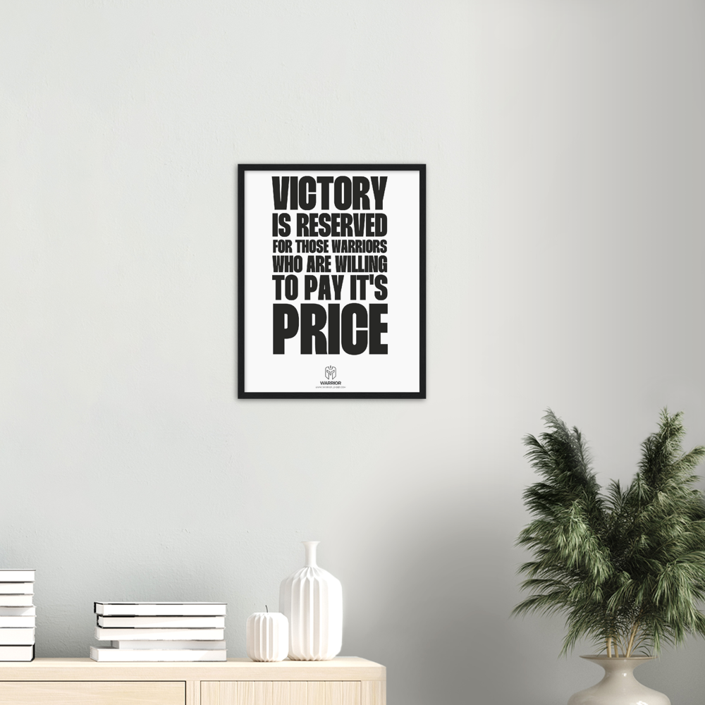Victory is Reserved by Warrior Head Classic Matte Paper Wooden Framed Poster