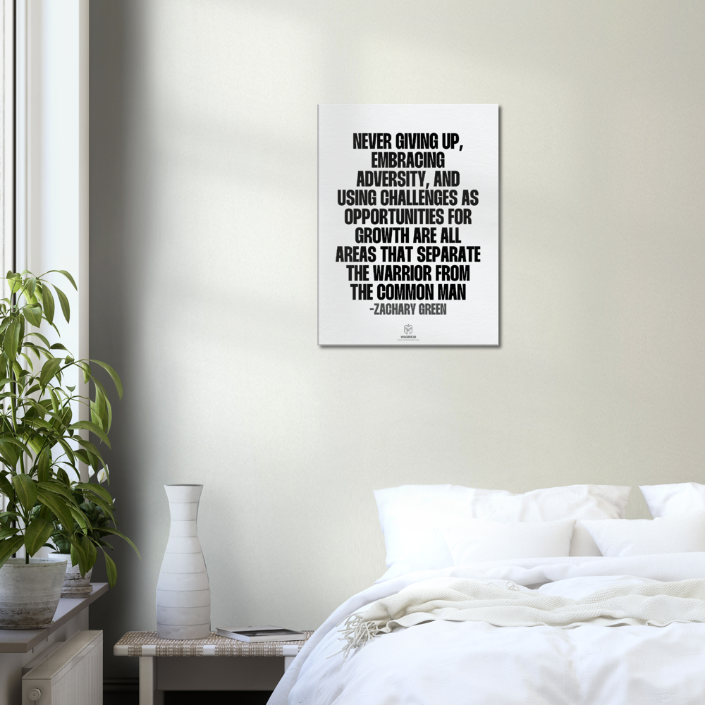 Never Giving Up by Zachary Green Quotes Canvas